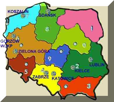 Mapa Polska Sekcje