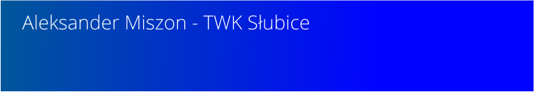 Aleksander Miszon - TWK Subice